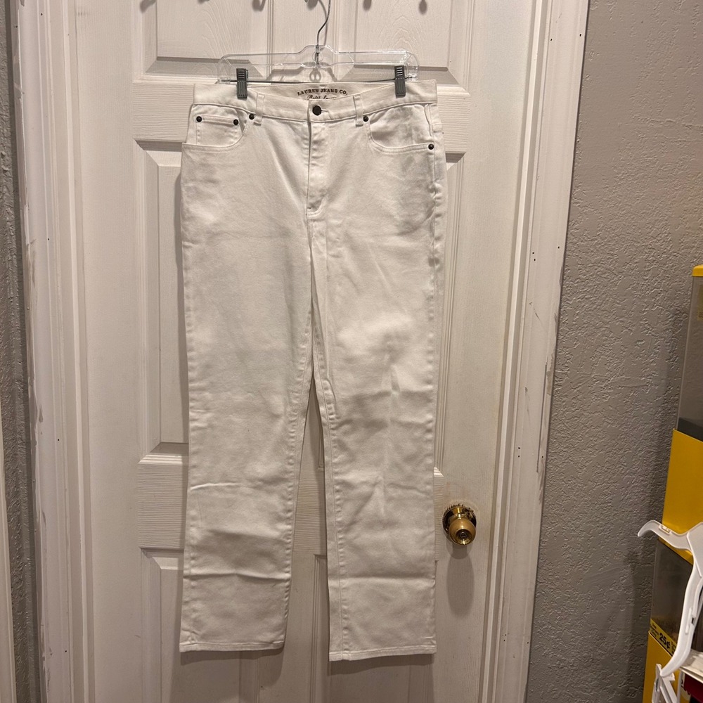 Vtg Deadstock Lauren Jeans‎ Co Ralph Lauren Women's White Straight Leg Jeans 12